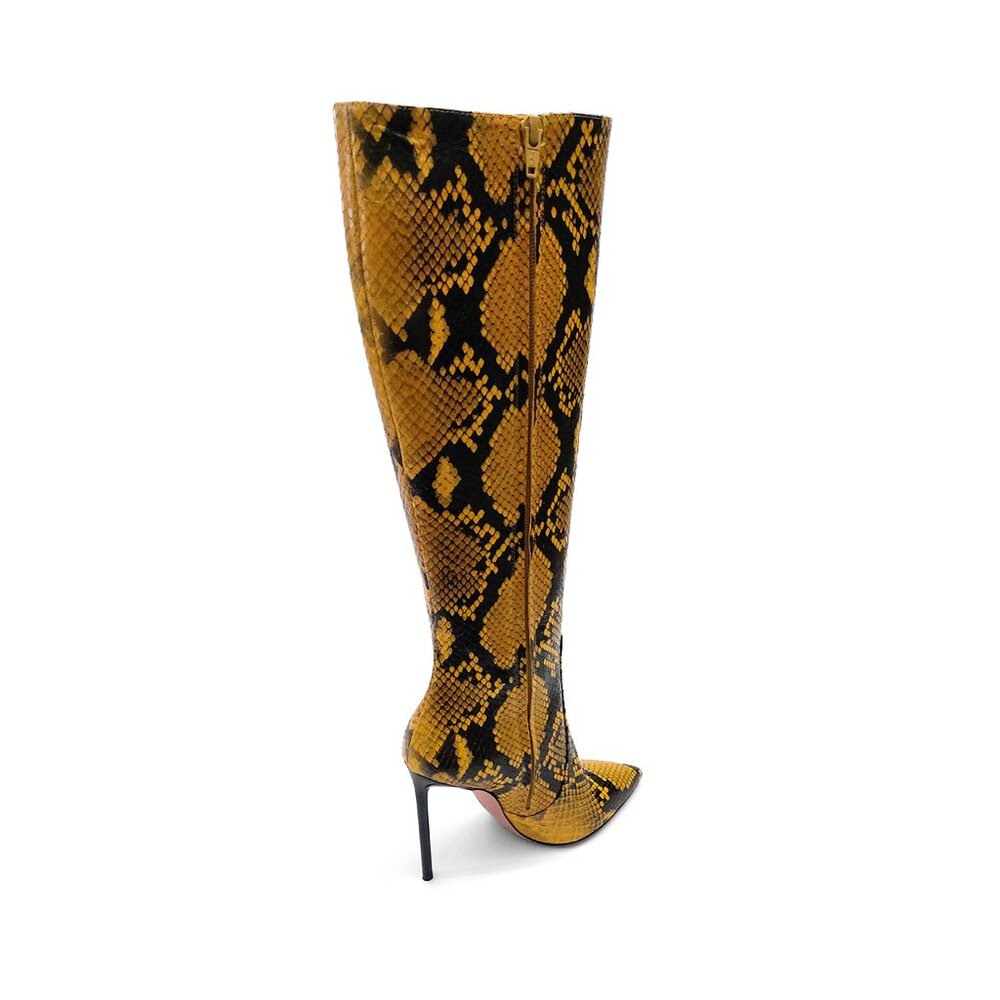 Bally Barbra 105 Yellow Python Print Leather High… - image 7